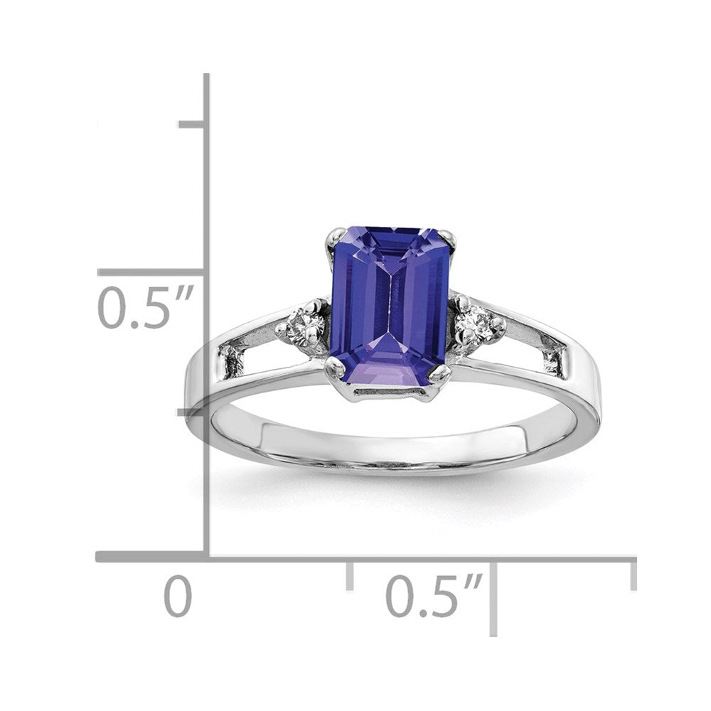 Emerald Cut Gemstone & Diamond Rings