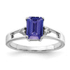 Emerald Cut Gemstone & Diamond Rings