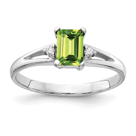 Emerald Cut Gemstone & Diamond Rings