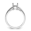 14k White Gold 4mm Princess Gemstone Ring Mounting