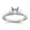 14k White Gold 4mm Princess Gemstone Ring Mounting