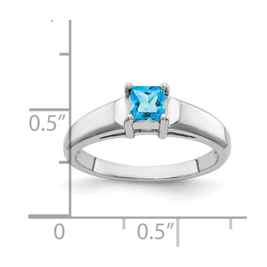 4mm Princess-cut Gemstone Rings