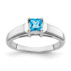4mm Princess-cut Gemstone Rings