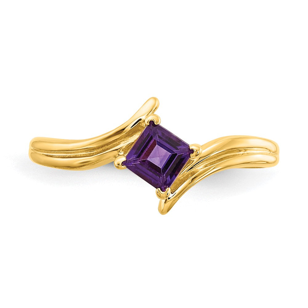 Sterling Silver Princess Cut Gemstone Rings