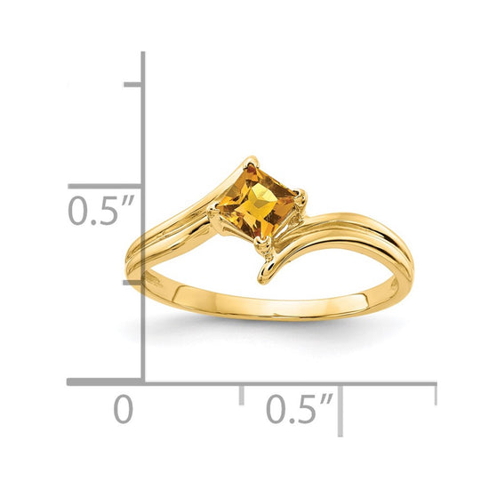 Sterling Silver Princess Cut Gemstone Rings