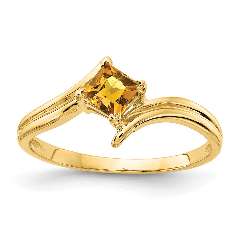 Sterling Silver Princess Cut Gemstone Rings