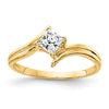Sterling Silver Princess Cut Gemstone Rings