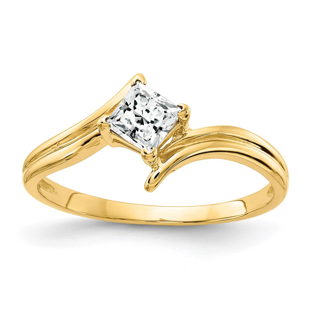 Sterling Silver Princess Cut Gemstone Rings
