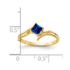 Sterling Silver Princess Cut Gemstone Rings