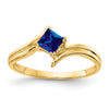 Sterling Silver Princess Cut Gemstone Rings