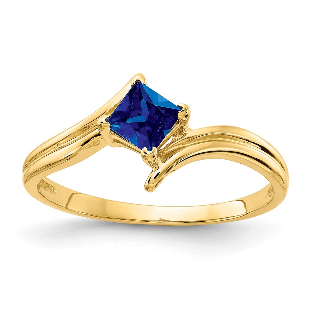 Sterling Silver Princess Cut Gemstone Rings