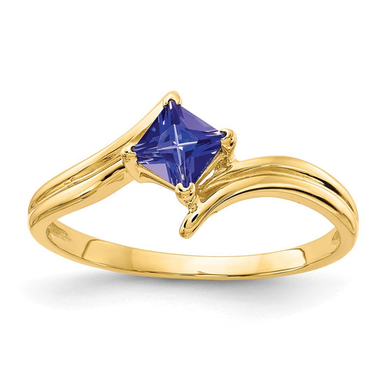 Sterling Silver Princess Cut Gemstone Rings