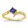 Sterling Silver Princess Cut Gemstone Rings