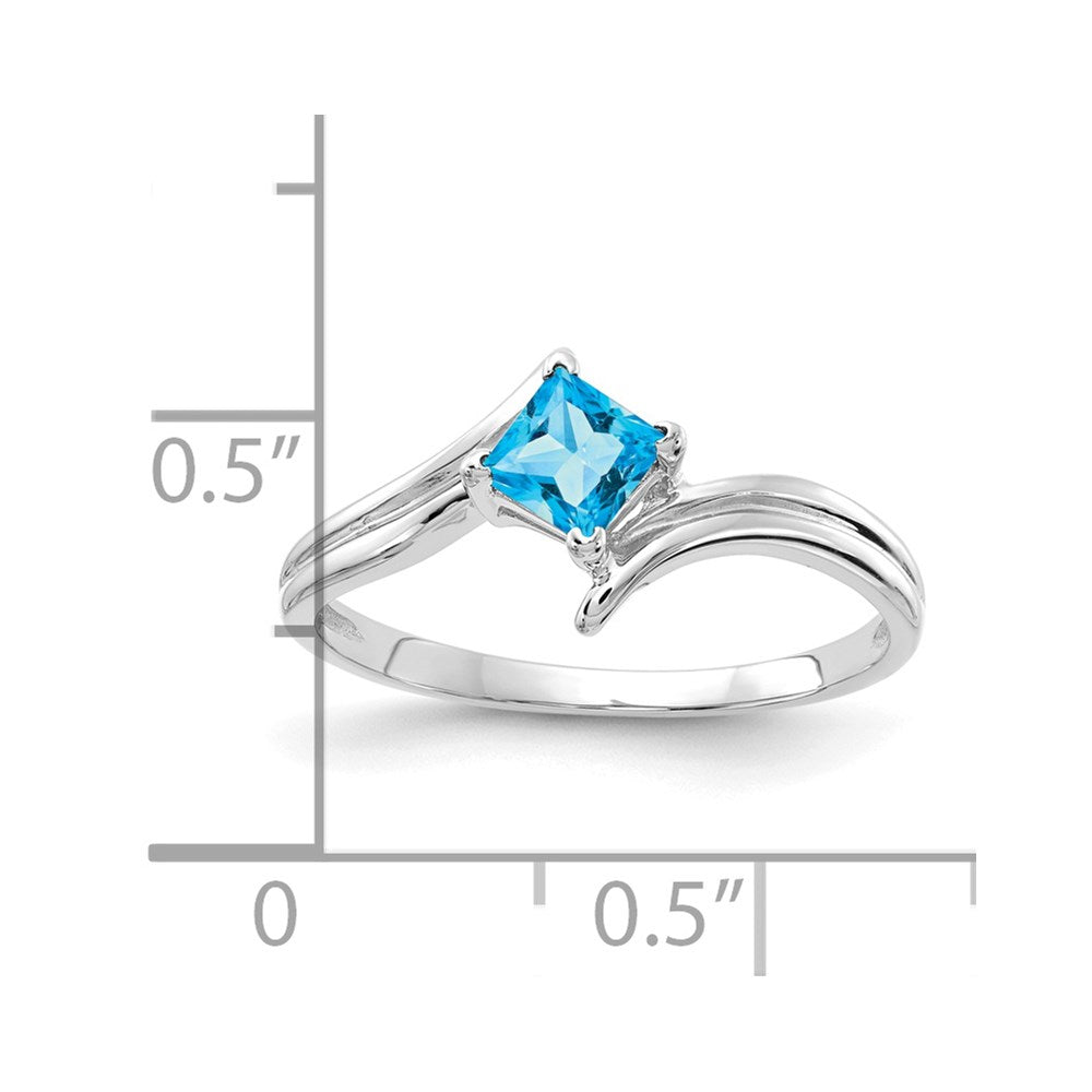 4mm Princess-cut Gemstone Rings