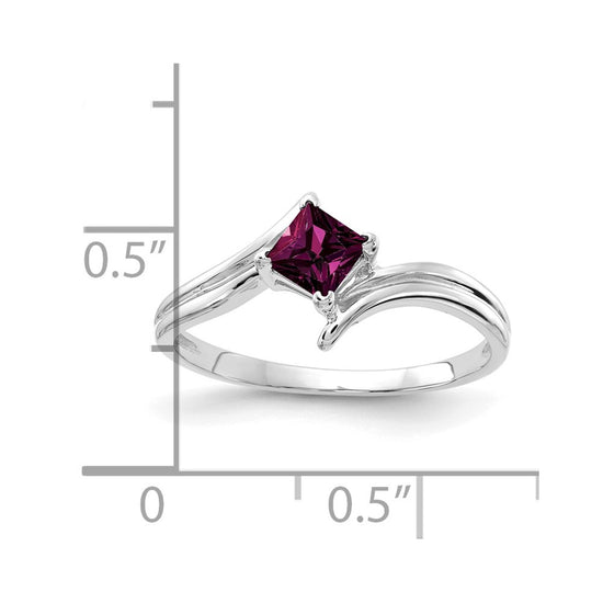 4mm Princess-cut Gemstone Rings