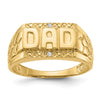 14k AAA Diamond Mens DAD Ring