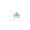 Gold Polished Diamond Claddagh Rings