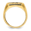 Gold Diamond and Oynx Ring