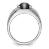 Gold Diamond and Oynx Ring