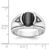 Gold Diamond and Oynx Ring