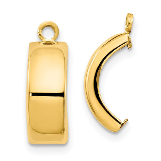 14k Polished Curved Earring Jackets