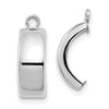 14k White Gold Polished Curved Earring Jackets
