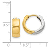 14k Two-tone Hinged Hoop Earrings