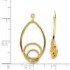 14k Polished Fancy Teardrop Earring Jackets