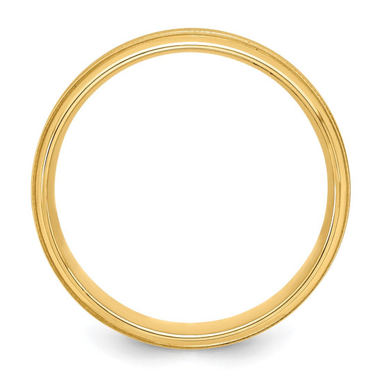 Comfort Fit Brush Satin Fancy Wedding Bands