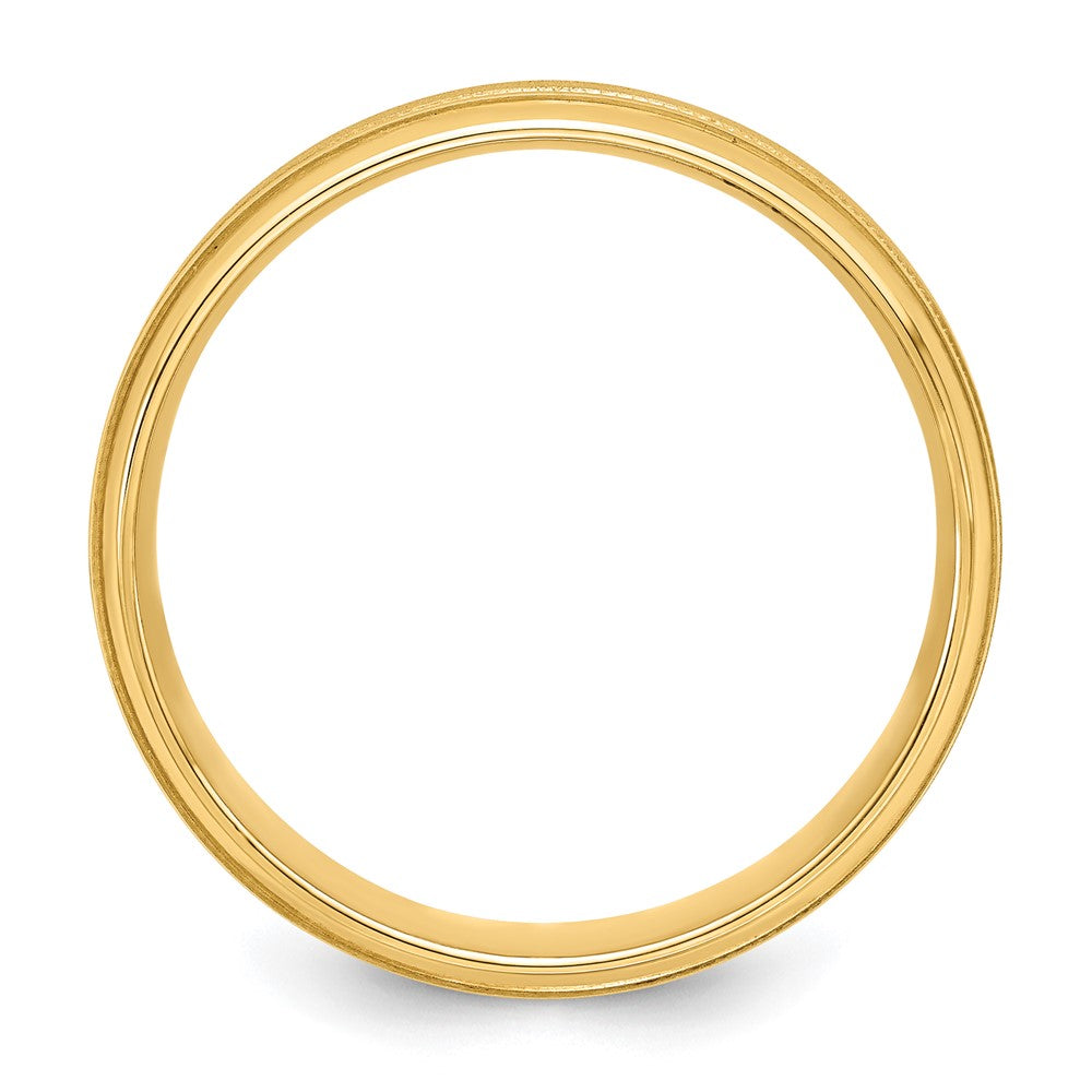 Comfort Fit Brush Satin Fancy Wedding Bands