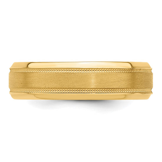 Comfort Fit Brush Satin Fancy Wedding Bands