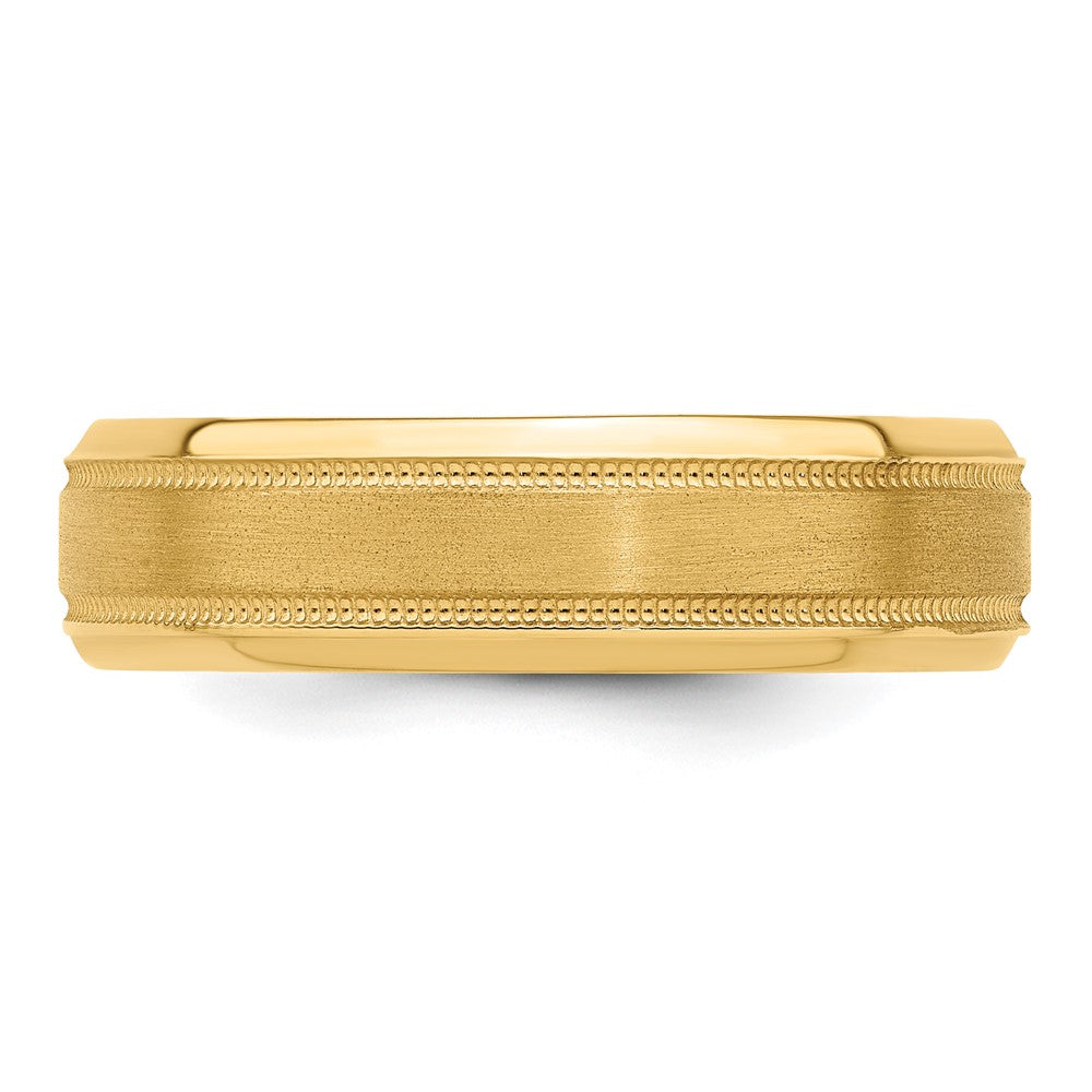 Comfort Fit Brush Satin Fancy Wedding Bands