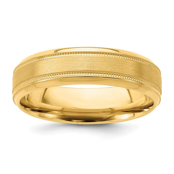 Comfort Fit Brush Satin Fancy Wedding Bands