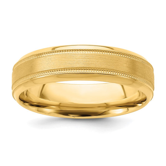Comfort Fit Brush Satin Fancy Wedding Bands