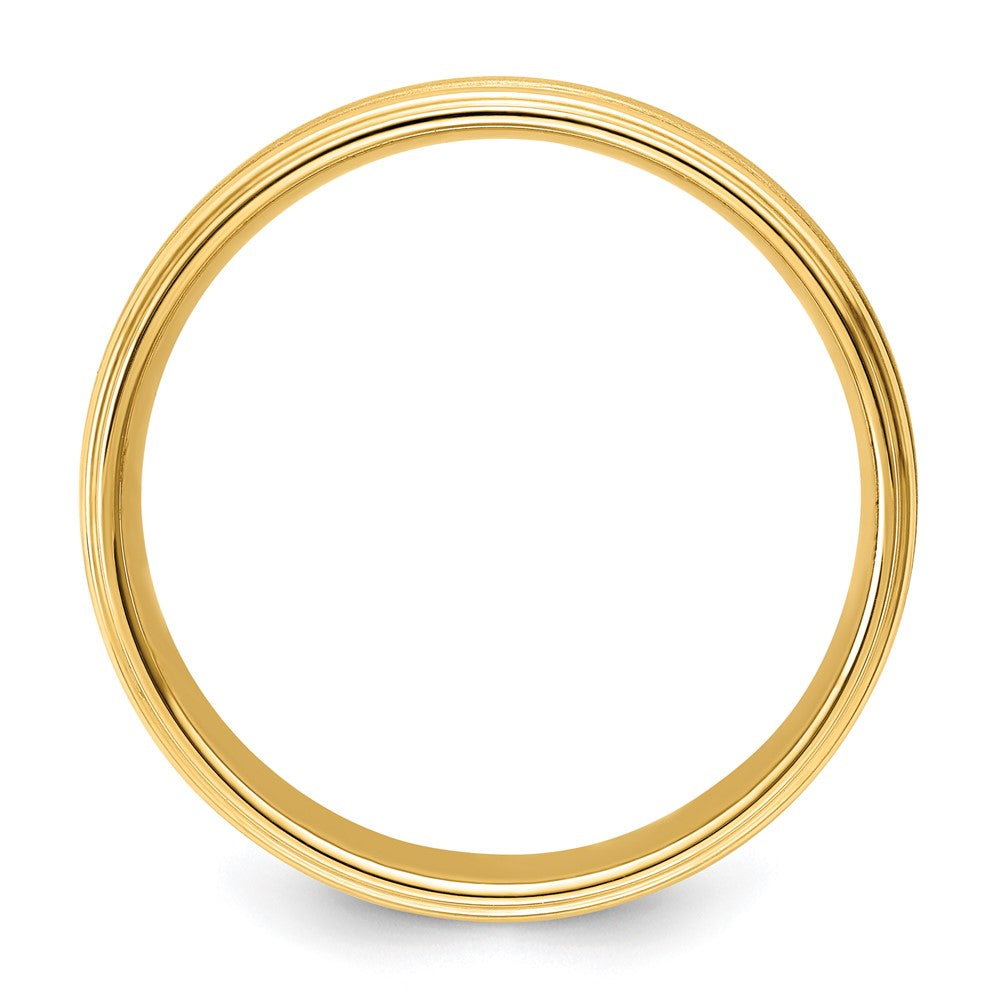 Comfort Fit Brush Satin Fancy Wedding Bands