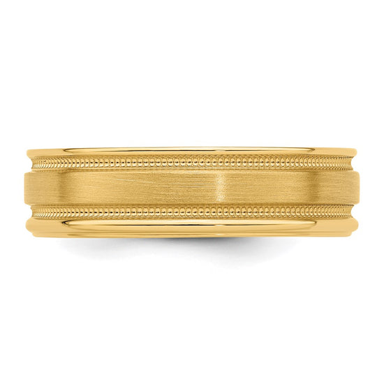 Comfort Fit Brush Satin Fancy Wedding Bands
