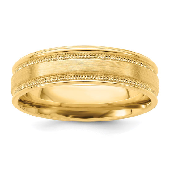 Comfort Fit Brush Satin Fancy Wedding Bands