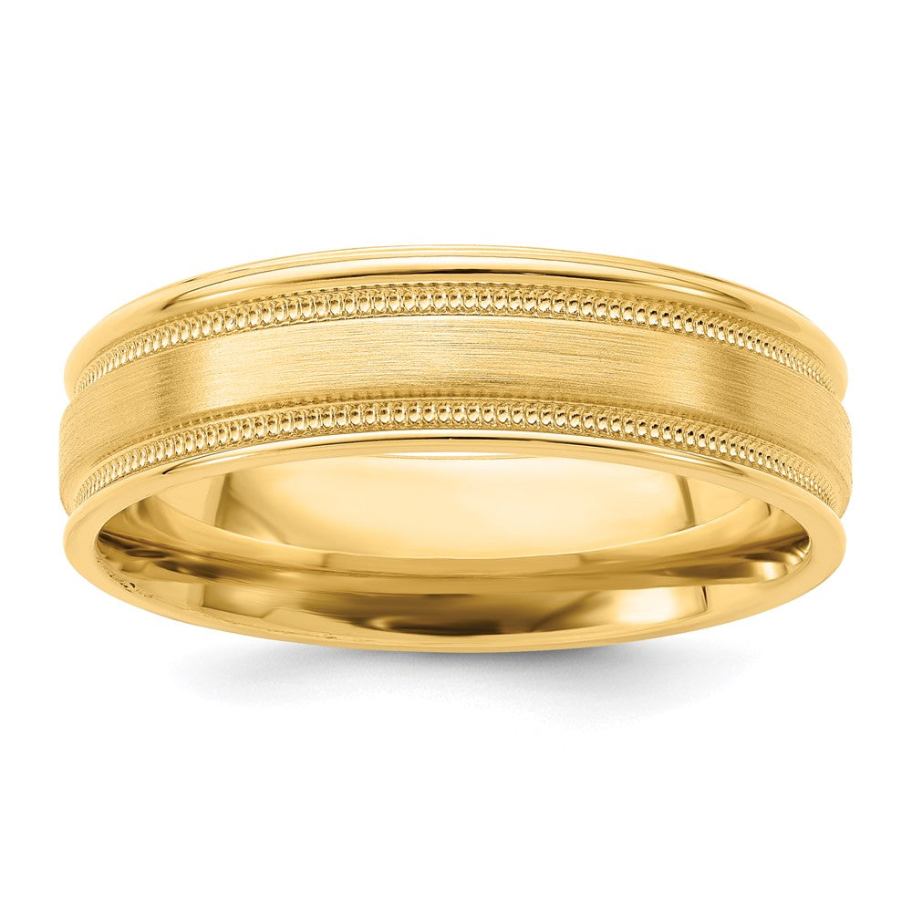 Comfort Fit Brush Satin Fancy Wedding Bands