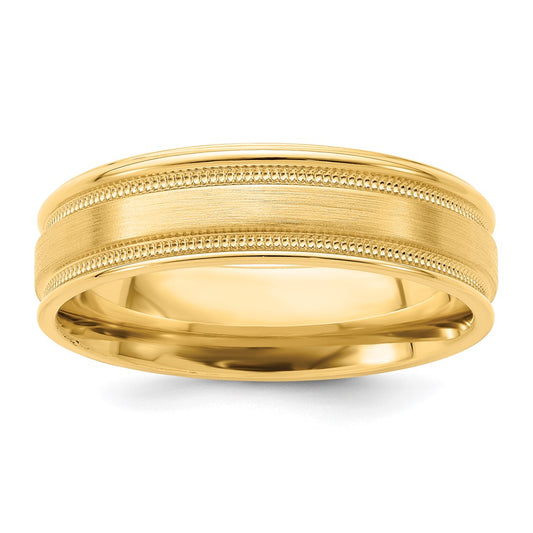 Comfort Fit Brush Satin Fancy Wedding Bands