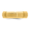 14k Rose Gold Standard Comfort Fit Brushed Satin Fancy Band
