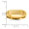 14k Rose Gold Standard Comfort Fit Brushed Satin Fancy Band