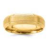 14k Rose Gold Standard Comfort Fit Brushed Satin Fancy Band
