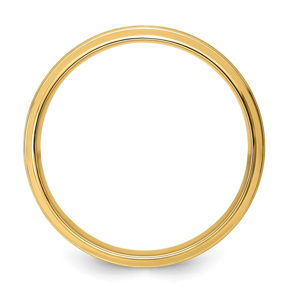 Comfort Fit Brush Satin Fancy Wedding Bands