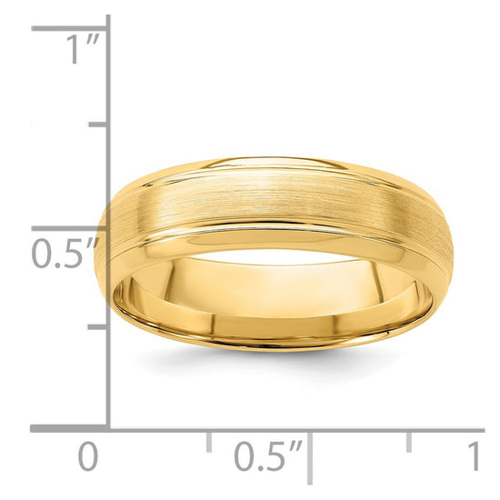 Comfort Fit Brush Satin Fancy Wedding Bands