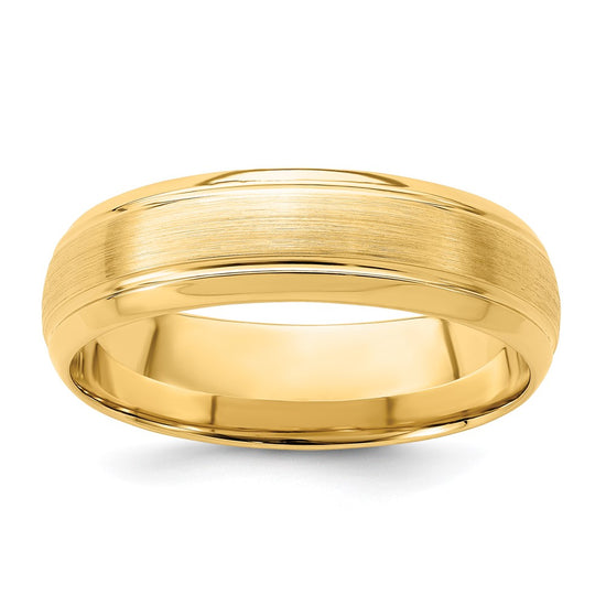 Comfort Fit Brush Satin Fancy Wedding Bands