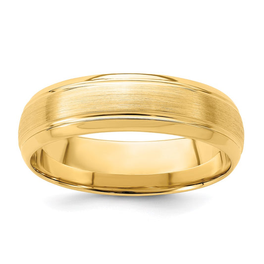 Comfort Fit Brush Satin Fancy Wedding Bands