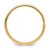 14k Yellow Gold 6mm Standard Weight Comfort Fit Brushed Satin/Polished Grooved Edge Wedding Band Size 10.5