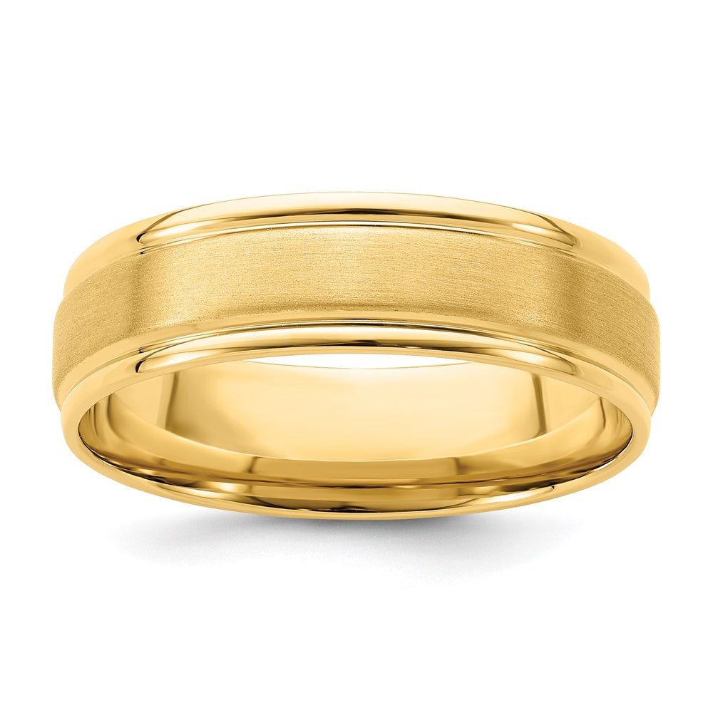 Comfort Fit Brush Satin Fancy Wedding Bands