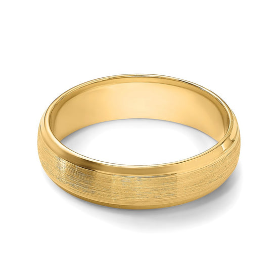 Comfort Fit Brush Satin Fancy Wedding Bands
