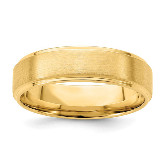 Comfort Fit Brush Satin Fancy Wedding Bands